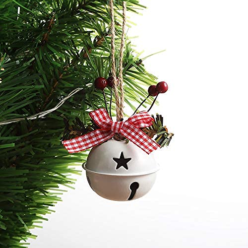 18 Pcs Christmas Jingle Bells Ornaments In Red White Green,Christmas Tree Bells Pendant ,Christmas Holiday Party Supplies For Christmas Tree Decor,Wreath,Window Memorial Ornament(Bell-Mix) #TOP4