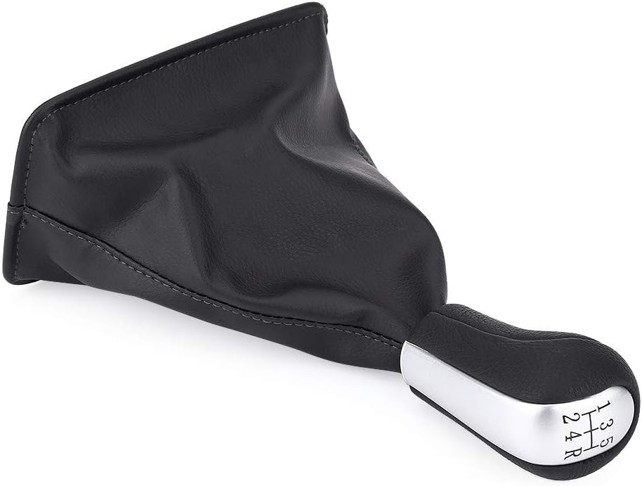 EVGATSAUTO EX 1998-2009 Gear Shift KNOB Gaiter 5 Speed Black PU Leather Plastic