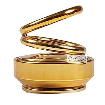 Dhe Best Car Solar Power Rotating Design Air Freshener Perfume, with Organic Fragrance (Golden) For Chevrolet Aveo