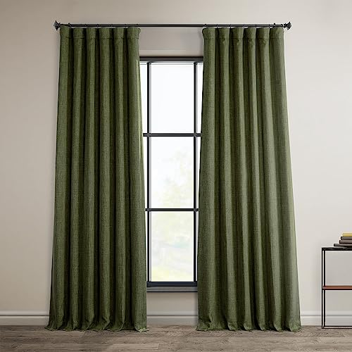 El Mejor Listado de Cortina verde los más recomendados. 45 HPD Half Price Drapes - Cortinas de Lino sintético para Sala de Estar (1 Panel), 50 de Ancho x 96 de Largo, Cortinas texturizadas para oscurecer la habitación para recámara, 96...
