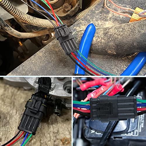 Image of Nilight 4Pin Way Electrical Wire Connector 10 Pack 16AWG Male Female Plug Socket Quick Disconnect Waterproof Play 1.5mm Series Terminal for Car Truck Motorcycle Marine Boat