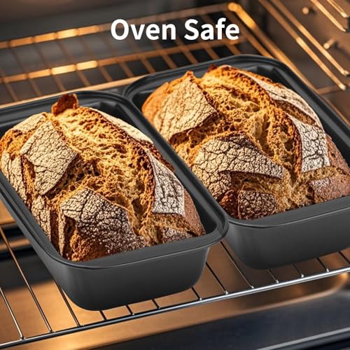 Loaf Tins Set of 2, Non Stick Carbon Steel Bread Tins and Loaf Pans for Baking Baking Flawless Cakes, Loaves, and Banana Bread 25 x 13 x 6 cm - Image 6