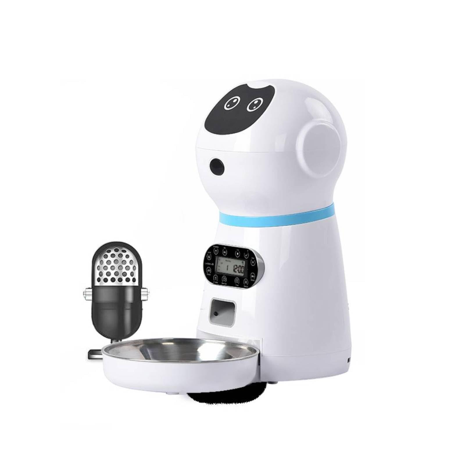 Baoblaze Distributore Automatico per Animali Dispenser Cibo Gatti Cani Alimentatore Programmabile Mangime Temporizzato con Messaggio Vocale Personalizzato