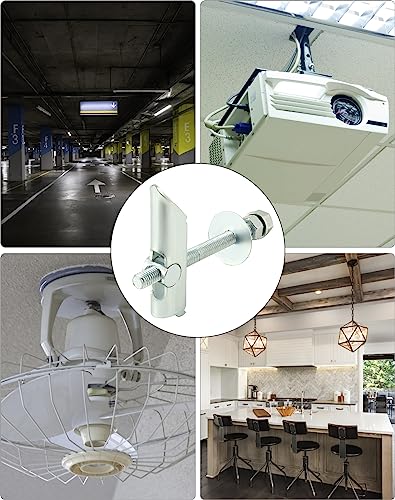 QWORK® 12 Stück M8x100mm Schwerlast Kippdübel aus Verzinkter Kohlenstoffstahl, Trockenbaudübel zum Aufhängen Schwerer Gegenstände auf Trockenbau und Decken