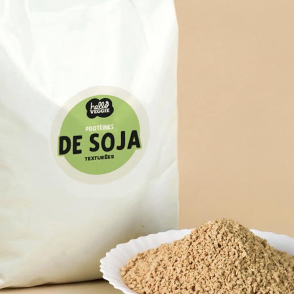 Texturiertes Sojaprotein Hack 5 kg – Hoher Gehalt an pflanzlichem Protein – Vegane Fleischalternative – Großes Sparformat – Ideal für vegetarische Küche & Sport – Hello Veggie