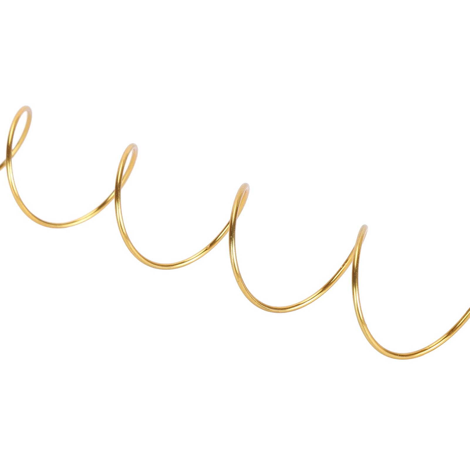 Set di bobine per rilegatura a spirale con finitura dorata, dorso da 19 mm di diametro - passo da 4 a 1, 48 anelli - 100 pezzi, capacità di 170 fogli per documenti in formato A4 e (Oro)