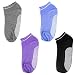 Dokpav Calcetines Pilates Yoga 4 Par Calcetines Antideslizantes de Deporte Traspirable Mujer...