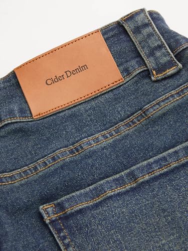 CIDER Jeans for Women Trendy Denim Low Waist Flared Jeans Solid Pocket High Stretch Flared Leg Trousers3