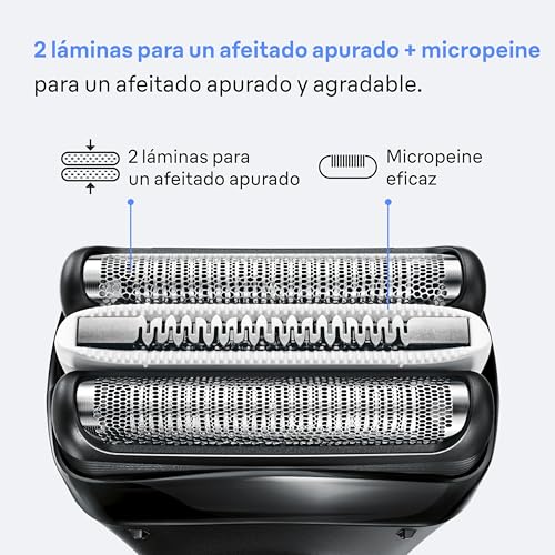 Miniatura 3 de Braun Afeitadora Eléctrica Hombre Series 3, ProSkin 3040s, Negro/Azul | Máquina de Afeitar Barba con Cabezal de Precisión, 45 Min de Uso, Recargable, Peine MicroComb para Un Afeitado Suave