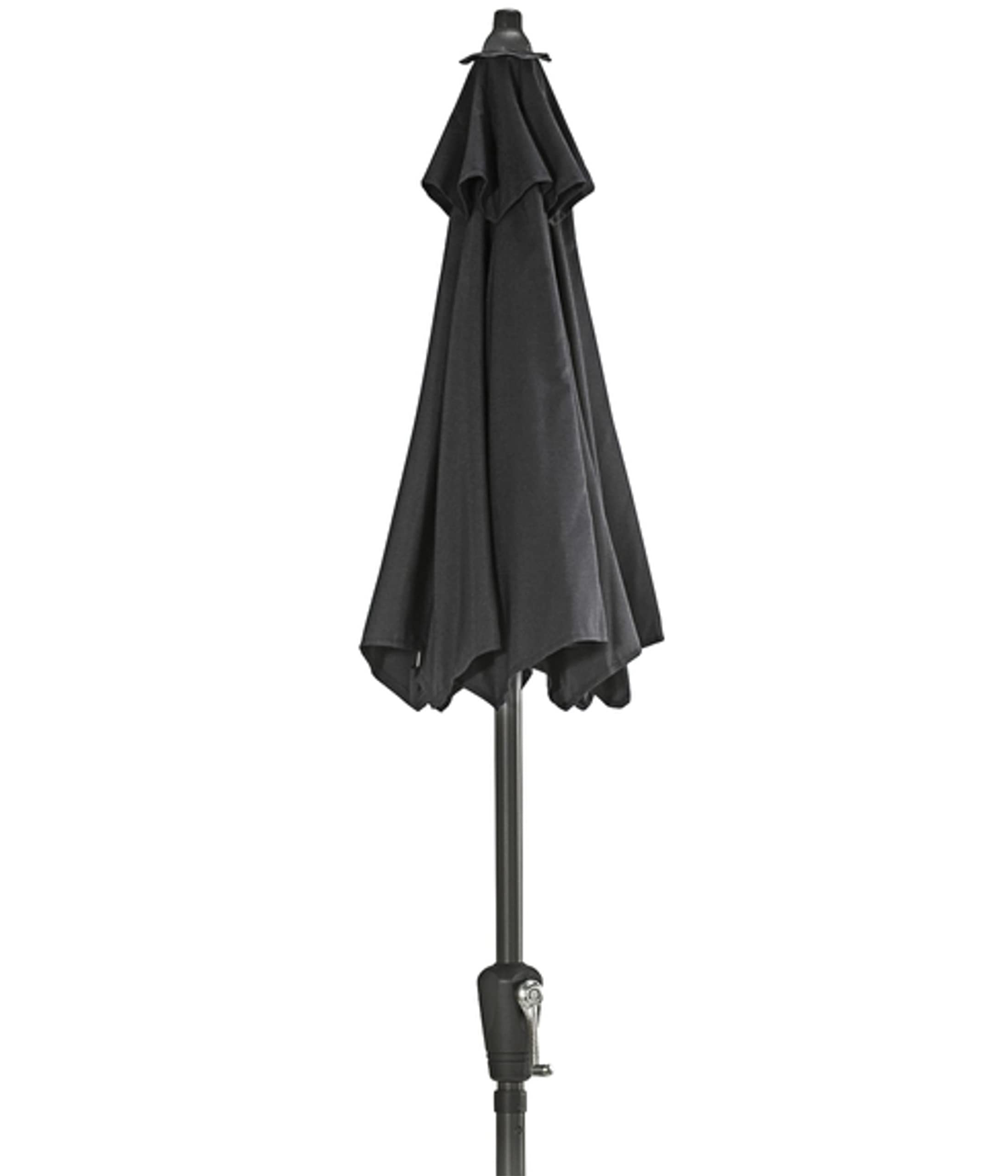 Dehner Vido parasol przeciwsłoneczny, Ø 150 cm, wysokość 221 cm, aluminium/poliester, ciemnoszary, mały