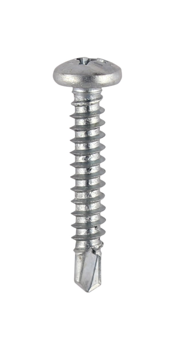 Timco 132Z Window Fabrication Screws - Pan - Ph - Self-Tapping Thread - Self-Drilling Point - Zinc 4.2 X 19