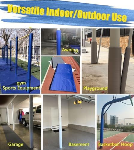 6ft Basement Pole Padding Wrap, Impact-Resistant Covers for Metal Columns, Protective Pads for Round Posts, Ideal for Home Safety & Remodeling, Durable & Easy to Install