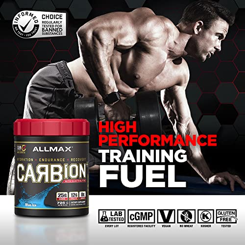 Allmax Nutrition - Carbion+ Workout Hydration Supplement Powder With Electrolytes, Supports Endurance, Recovery, And Exercise Performance, Gluten Free And Vegan, Unflavoured, 25 Servings #TOP1