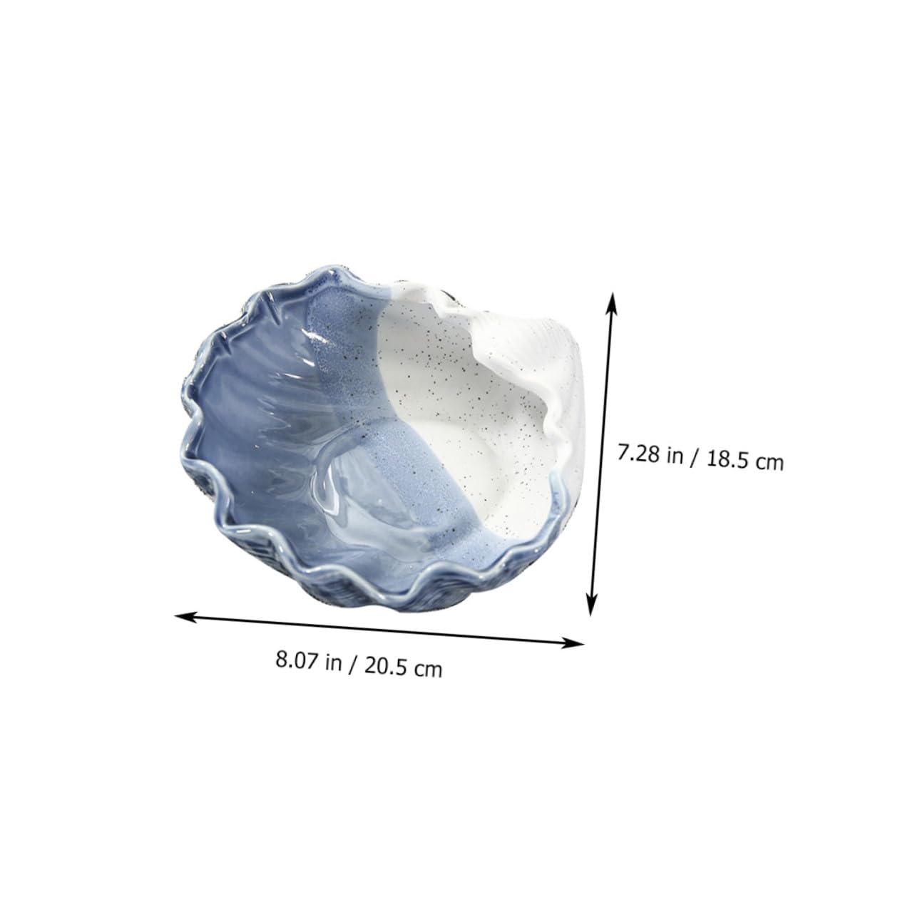 ERINGOGO Keramik Schmuckschale Muschelform Schmucktablett Aufbewahrungstablett aus Porzellan Dekoratives Aufbewahrungstablett für Schmuck Schlüssel Desktop Organizer