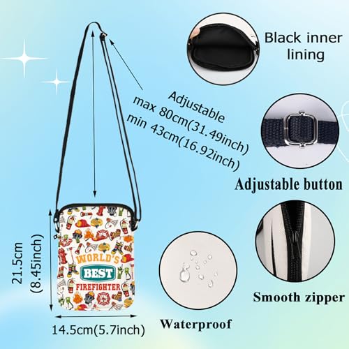 G2TUP Funny Firefighter Crossbody Bag Firefighter Gift World's Best Firefighter Shoulder Bag Firefighter Graduation Merch2