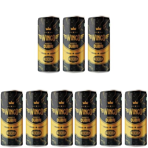 Image of Wingo Premium Soda Water - Product of Dubai | Sparkling Carbonated Water | Refreshing Beverage in Stylish Can | 250ml (Pack Of 9)