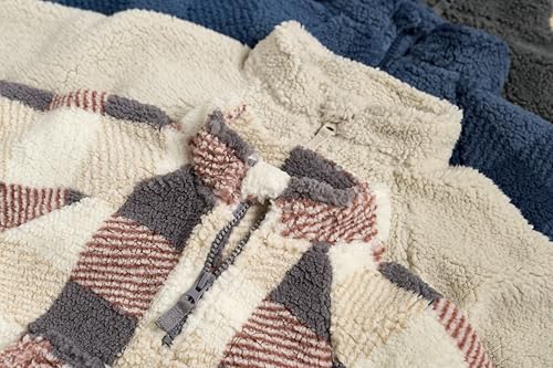 Modern Moments by Gerber Baby Boys' Microplush Half-Zip Pullover, MuLighti Plaid, 18 Months - Thumbnail 4