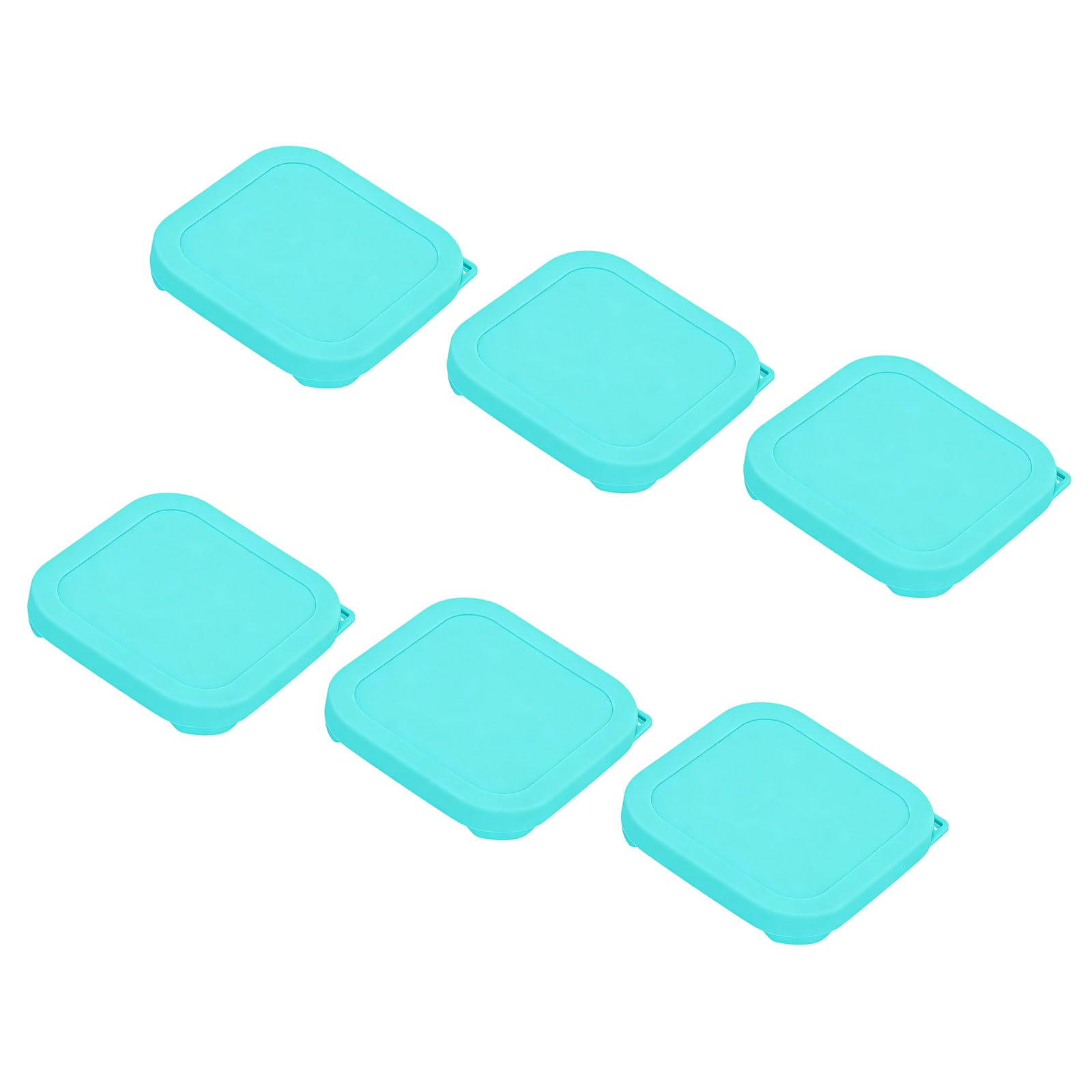 Stretchable Silicone Replacement Covers for Leftovers and Meal Preparation Lid for Square Glass Bowl Kitchen Storage Covers