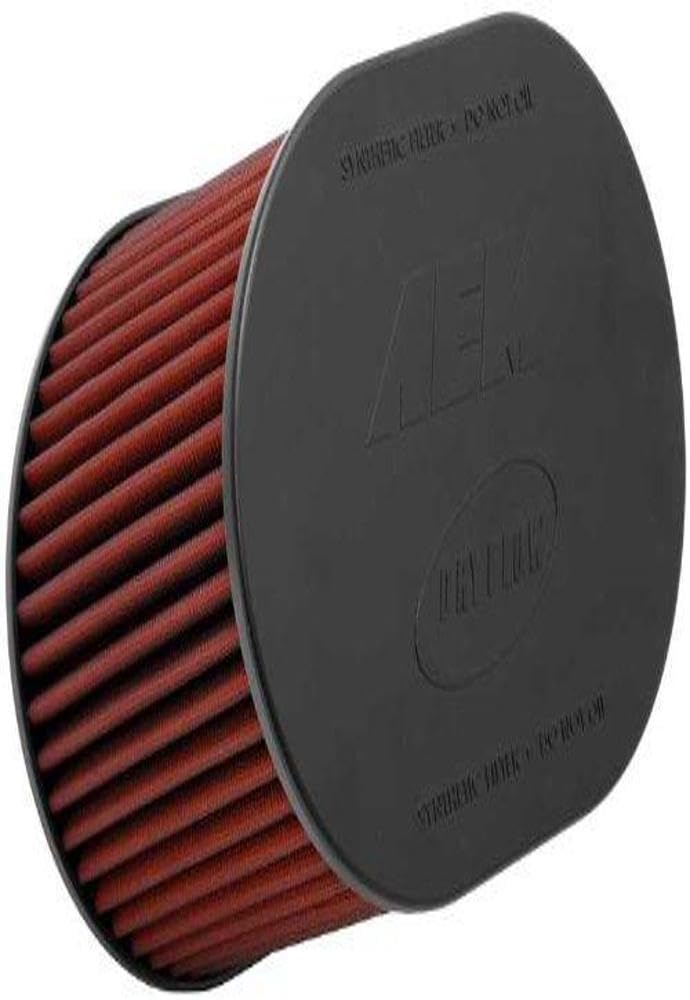 AEM 21-2259DK Filtro de aire universal DryFlow con abrazadera: ovalado cónico; diámetro interior de brida de 102 mm; altura de 229 mm; base de 267 mm x 203 mm; parte superior de 241 mm x 171 mm