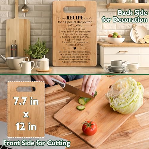 Image of Popular Babysitter Gifts, Cutting Board Gift for Babysitter, Babysitter Appreciation Gift, Thank You Gift for Babysitter Christmas Birthday