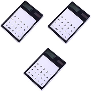 Tofficu 3Pcs Tela De Exibição Pequena Mini Desktop Computador De Mesa Bolso Transparente Calculadora Calculadora Desktopcomputadores Computador Portátil Tela Sensível Ao Toque Calculadora