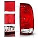 AmeriLite for Ford F-Series F150 F250 F350 SuperDuty Clear Red Factory Style OE Replacement Assembly Halogen Tail Lights Brake Lamps Set - Driver and Passenger Side