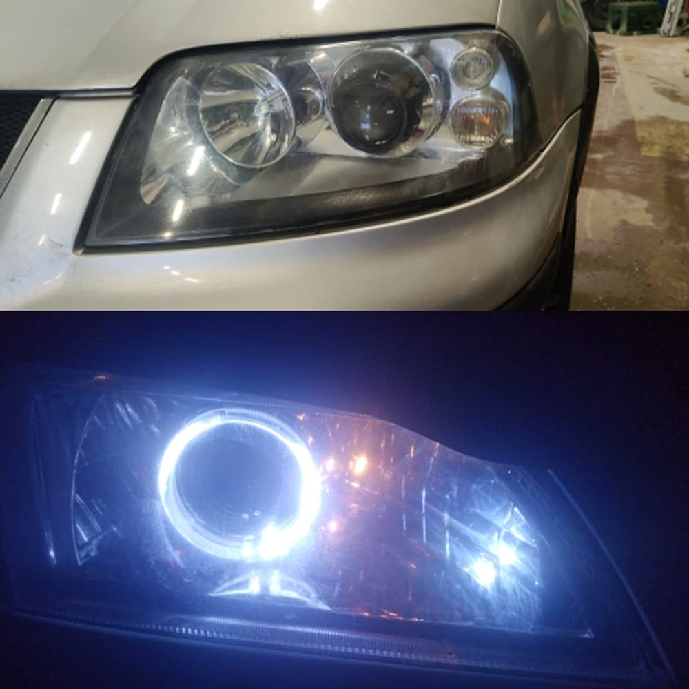 Mincar Lente De Proyector De 2.5 Pulgadas Compatible con Faros Delanteros De Coche Bi-Xenón Bombilla HID H1 para Reemplazo De Faros Delanteros Automáticos 2 Uds