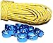 Ultra-Reflective Tent Guyline Support Kit - Includes 10 Aluminum Adjusters and Highly Reflective 2.5 mm Paracord (15 meters ~49 feet)
