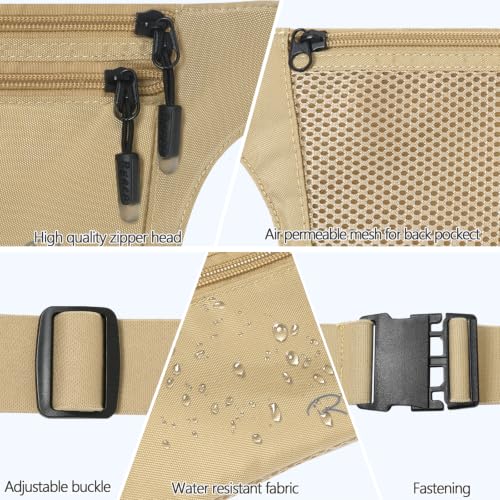 Image of Ryaco Travel Money Belt, Slim RFID‑Blocking Hidden Waist Pouch