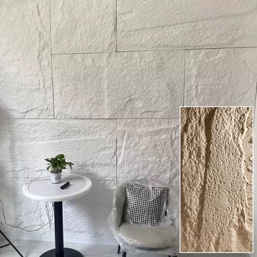 Paneles Decorativos para Pared Piedra de Imitación Pu Revestimiento de Paredes para El Hogar Arte, Decoración Interior Exterior Acento Ladrillo Wainscoting, 3d Panel de Pared para Sala de Estar Oficin