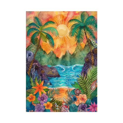 Impression sur toile paysage moderne pour salon chaleureux 60x80cm