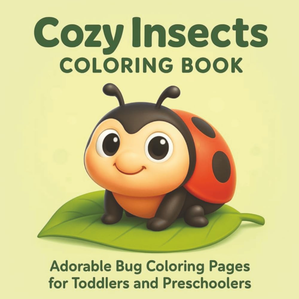 Cozy Insects Colouring Book: Adorable Bug Coloring Pages for Toddlers and Preschoolers (Little Hands Animal Coloring Book Series)
