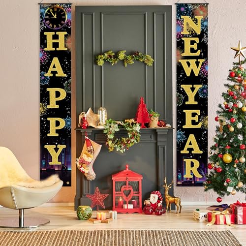 Happynewyeardoorbannerporchsignswelcomebannerforhomeholidaywinter2025newyearevepartysuppliesbackdrophangingdecoryardsignforfrontdoorwallcoverpartysuppliesoutdoorindoor Urban Country Home Decor Happy new year door banner porch signs welcome banner for home holiday winter 2025 new year eve party supplies backdrop hanging decor yard sign for front door wall cover party supplies outdoor indoor urban country home decor