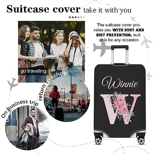 Personalized Name Luggage Cover, Anti-Scratch Suitcase Protector, Fits 18-32 Inch, Gift for Traveler (Style 1, S(19-21 inch suitcase))4