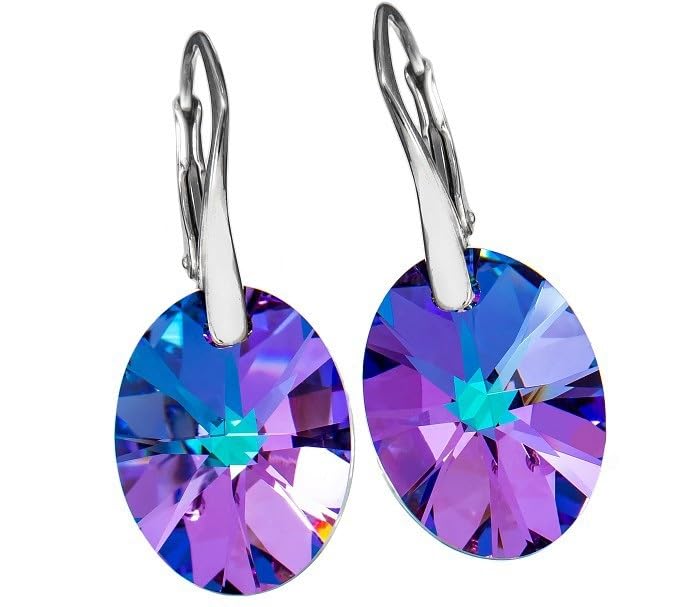 Boucles d'oreilles Xilion Vitrail en argent sterling 925