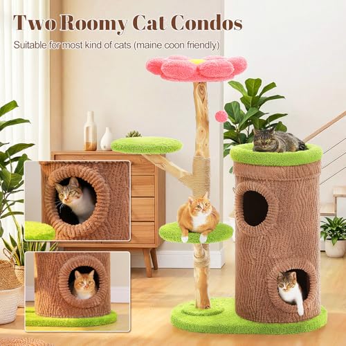 Árbol para Gatos Grande de Interior con Rascador y 2 Condos miniatura 4