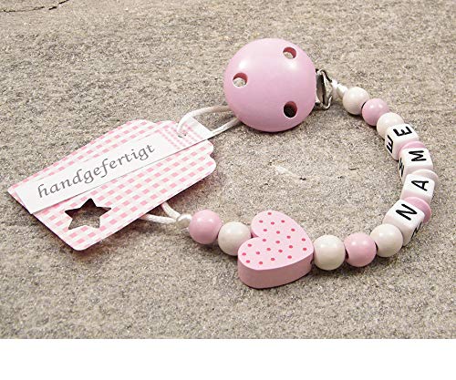 kleinerStorch ® - Personalisiertes Babygeschenk mit Namen für Schnuller...