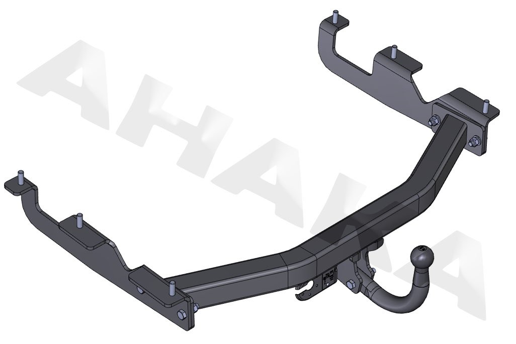 AHK - Gancio di traino con set elettrico a 13 poli per Jeep Grand Cherokee II 1999-2005, con testa sferica avvitata
