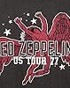 Led Zeppelin T-Shirt Icarus Tour 77 Amplified Womens Charcoal Band Cropped Top #5