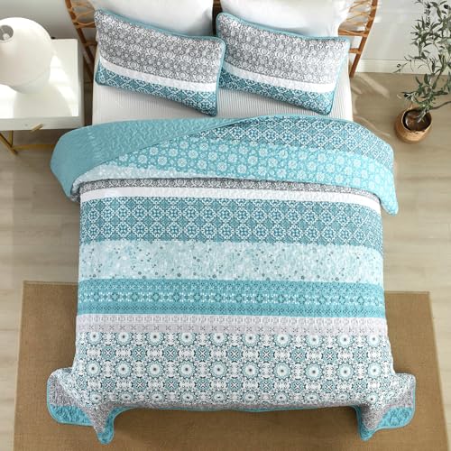 Courtepointe bohème patchwork Wongs Bedding aux finitions matelassées premium - 5
