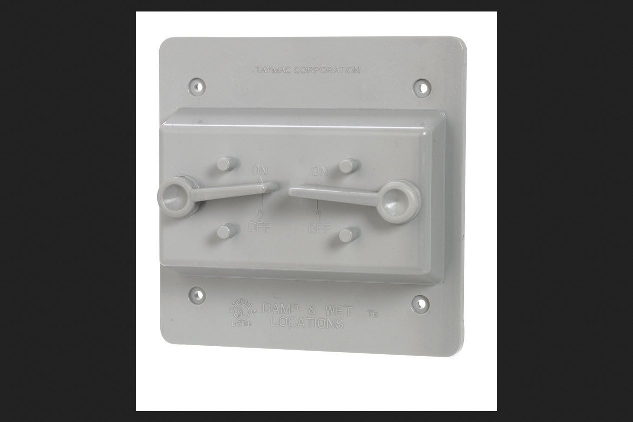 BELL PTC200GY 2-Gang Weatherproof Toggle Switch Cover, Gray Polycarbonate Electrical Light Cover Guards for Home Improvemen in Any Weather, cULus and NEMA3R Rated