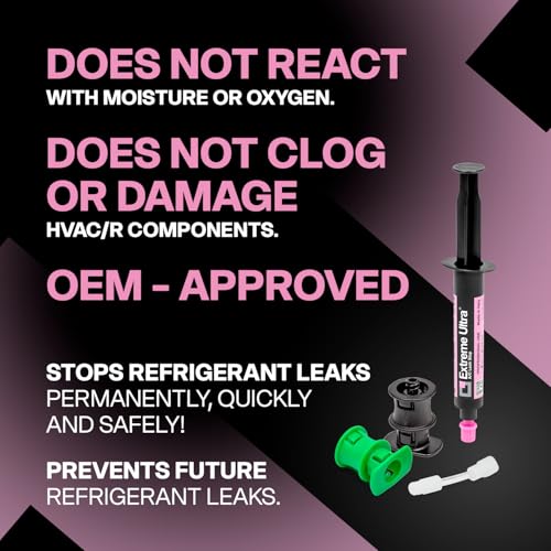 Image of ERRECOM Extreme Ultra | A /C Leak Stop for Vehicle A /C Systems | Works with All Refrigerants and Lubricants | Includes R1234yf and R134a Adapters | 0.2 fl oz (6 mL) Cartridge