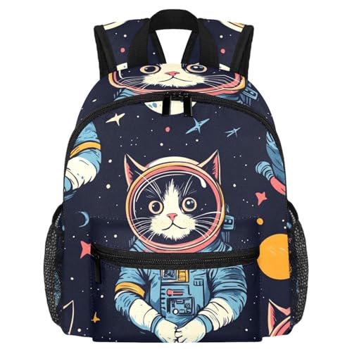 Sac à dos enfant chats multicolore pour fille garçon primaire 30 cm