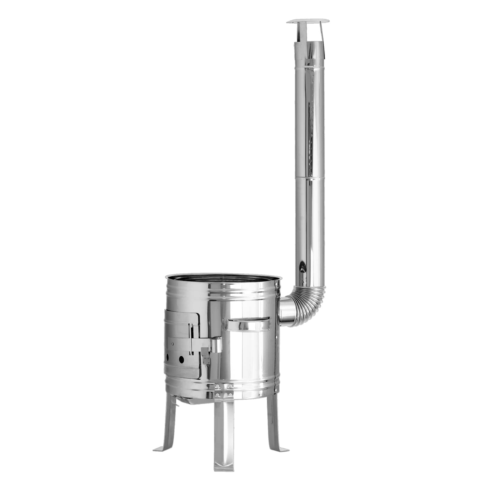 Forno Da Campo Utschak Con Tubo - Diametro 45 Cm, Per Cucina All'Aperto, Kazan E Gulasch