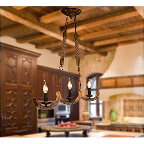 Candelabro de cuerda de cáñamo bronce de 3 luces para rincones llenos de calidez 3