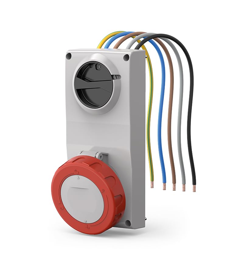 SCAME Proxima 3P+N+T 16A gniazdo blokowane czerwone - 407.1687