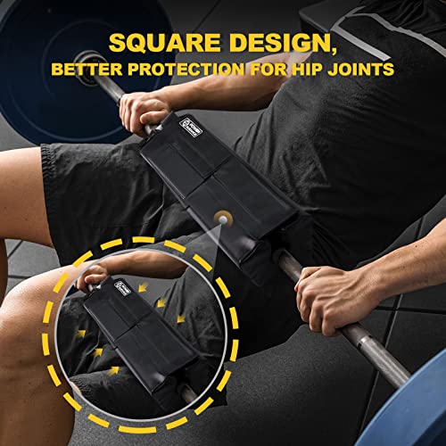 image for POWER GUIDANCE Square Hip Thrust Pad Barbell Squat Pad Protective Pad 
