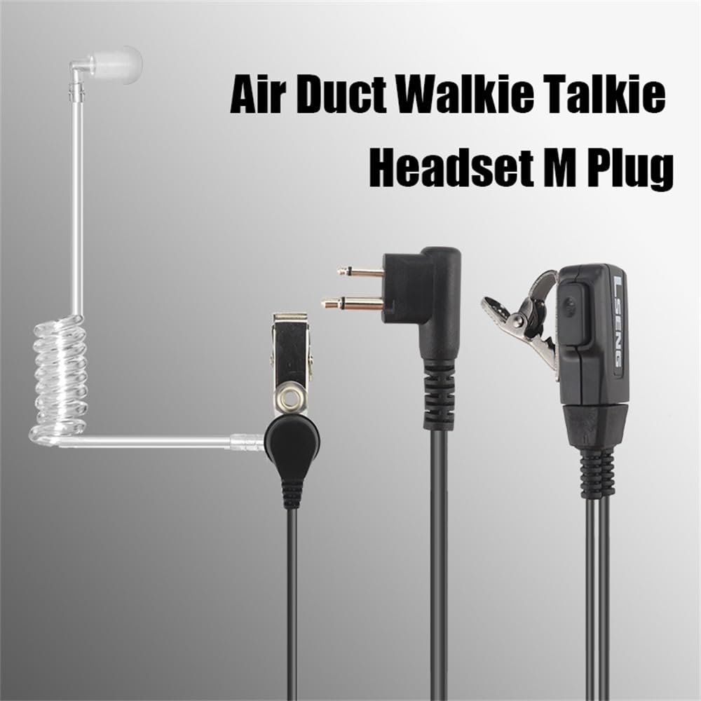 Auricular de Tubo acústico PTT Lseng 2 Pines para Walkie Talkies Tipo M
