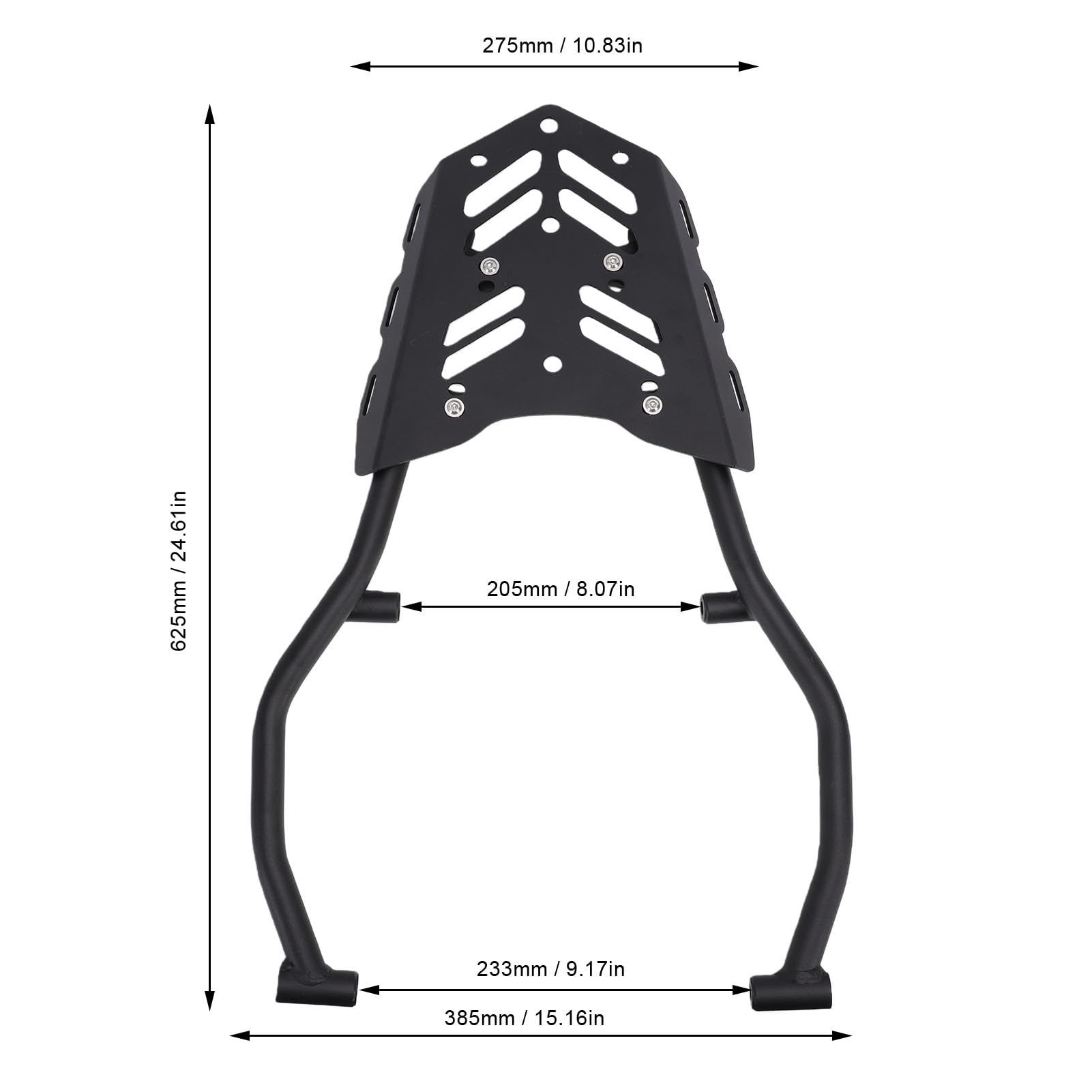 Yctze Portaequipajes para Motocicleta, Portaequipajes Trasero de Acero Al Carbono de Aleación de Aluminio para Tenere 700 XTZ700 2019 2025, con Diseño Hueco para una Fijación Segura