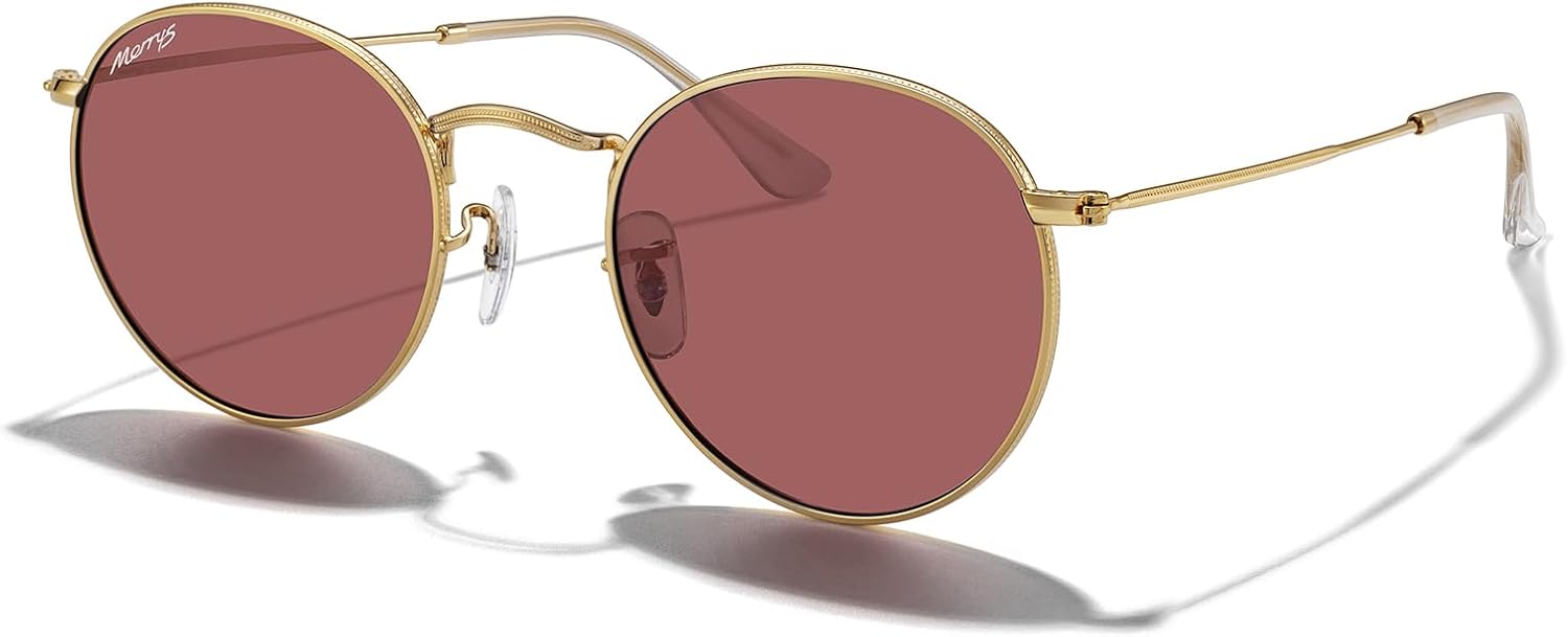 MERRY'S Trendy Round Metal Polarized Sunglasses for Women and Men Retro Classic Vintage Shades S6447